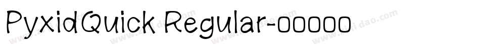 PyxidQuick Regular字体转换